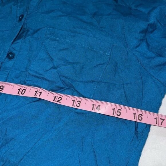 Route 66 Womens Blue Button-Front Long-Sleeve Rayon Shirt M - Picture 9 of 9